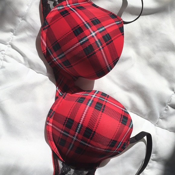 Lightly Lined Balconnet Plaid Bra 36 B - Picture 1 of 5